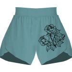 Ladies Flowy Overlay Shorts Thumbnail