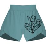 Ladies Flowy Overlay Shorts Thumbnail