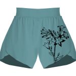 Ladies Flowy Overlay Shorts Thumbnail