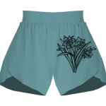 Ladies Flowy Overlay Shorts Thumbnail