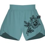Ladies Flowy Overlay Shorts Thumbnail