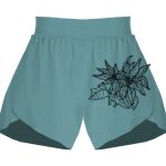 Ladies Flowy Overlay Shorts Thumbnail