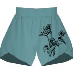 Ladies Flowy Overlay Shorts Thumbnail