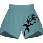 Ladies Flowy Overlay Shorts Thumbnail