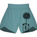 Ladies Flowy Overlay Shorts Thumbnail