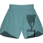 Ladies Flowy Overlay Shorts Thumbnail