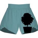 Ladies Flowy Overlay Shorts Thumbnail