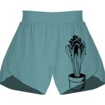 Ladies Flowy Overlay Shorts Thumbnail