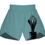 Ladies Flowy Overlay Shorts Thumbnail
