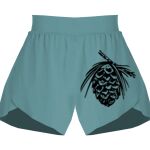 Ladies Flowy Overlay Shorts Thumbnail