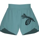 Ladies Flowy Overlay Shorts Thumbnail