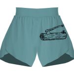 Ladies Flowy Overlay Shorts Thumbnail