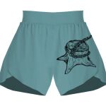 Ladies Flowy Overlay Shorts Thumbnail