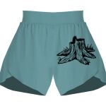 Ladies Flowy Overlay Shorts Thumbnail