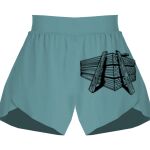 Ladies Flowy Overlay Shorts Thumbnail
