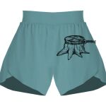 Ladies Flowy Overlay Shorts Thumbnail