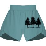 Ladies Flowy Overlay Shorts Thumbnail