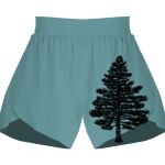 Ladies Flowy Overlay Shorts Thumbnail