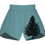 Ladies Flowy Overlay Shorts Thumbnail