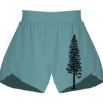 Ladies Flowy Overlay Shorts Thumbnail