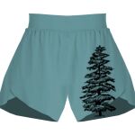 Ladies Flowy Overlay Shorts Thumbnail