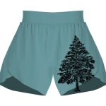 Ladies Flowy Overlay Shorts Thumbnail