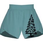 Ladies Flowy Overlay Shorts Thumbnail
