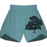 Ladies Flowy Overlay Shorts Thumbnail