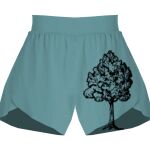 Ladies Flowy Overlay Shorts Thumbnail