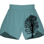 Ladies Flowy Overlay Shorts Thumbnail