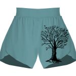 Ladies Flowy Overlay Shorts Thumbnail