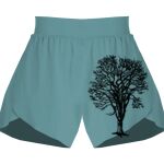 Ladies Flowy Overlay Shorts Thumbnail