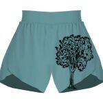 Ladies Flowy Overlay Shorts Thumbnail