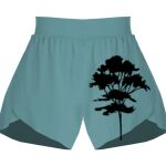 Ladies Flowy Overlay Shorts Thumbnail