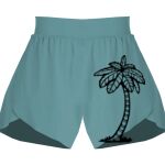 Ladies Flowy Overlay Shorts Thumbnail