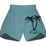 Ladies Flowy Overlay Shorts Thumbnail