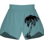 Ladies Flowy Overlay Shorts Thumbnail