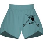 Ladies Flowy Overlay Shorts Thumbnail