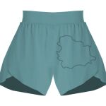 Ladies Flowy Overlay Shorts Thumbnail