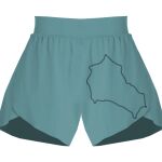 Ladies Flowy Overlay Shorts Thumbnail