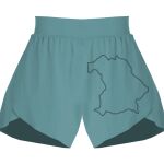 Ladies Flowy Overlay Shorts Thumbnail