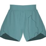 Ladies Flowy Overlay Shorts Thumbnail