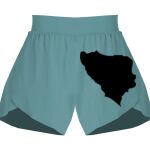 Ladies Flowy Overlay Shorts Thumbnail