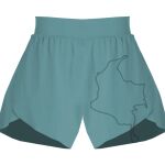 Ladies Flowy Overlay Shorts Thumbnail