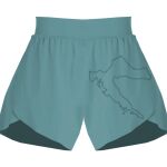 Ladies Flowy Overlay Shorts Thumbnail