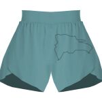 Ladies Flowy Overlay Shorts Thumbnail