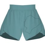 Ladies Flowy Overlay Shorts Thumbnail