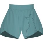 Ladies Flowy Overlay Shorts Thumbnail