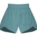 Ladies Flowy Overlay Shorts Thumbnail
