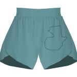 Ladies Flowy Overlay Shorts Thumbnail